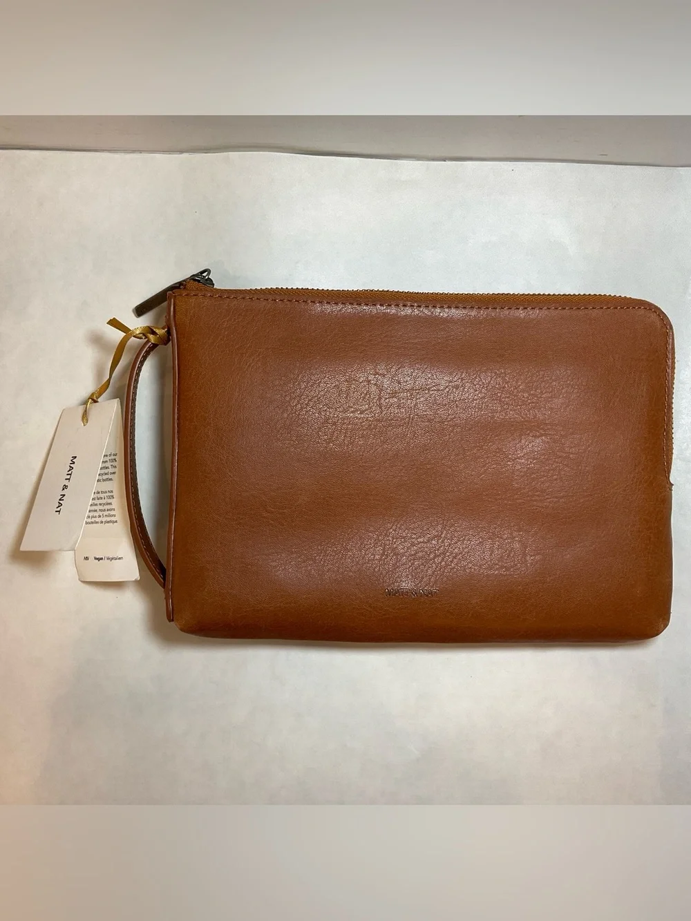 Matt & Nat Brown Leather Wristlet Clutch